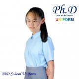 Size 10-16.5 PhD Light Blue Shirt Short Sleeve School Uniform | Baju Seragam Sekolah Lengan Pendek Biru Muda