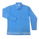 Size 15-20 PhD Blue Long Sleeves School Uniform | Baju Sekolah Lengan Panjang Biru