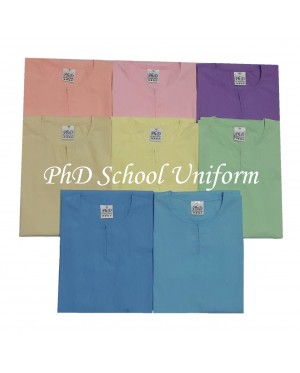 PhD School Uniform Size 20-28, SS, S, M, L, XL, XXL Light Blue Baju Kurung Biru Muda Sekolah Berkualiti Lembut Selesa